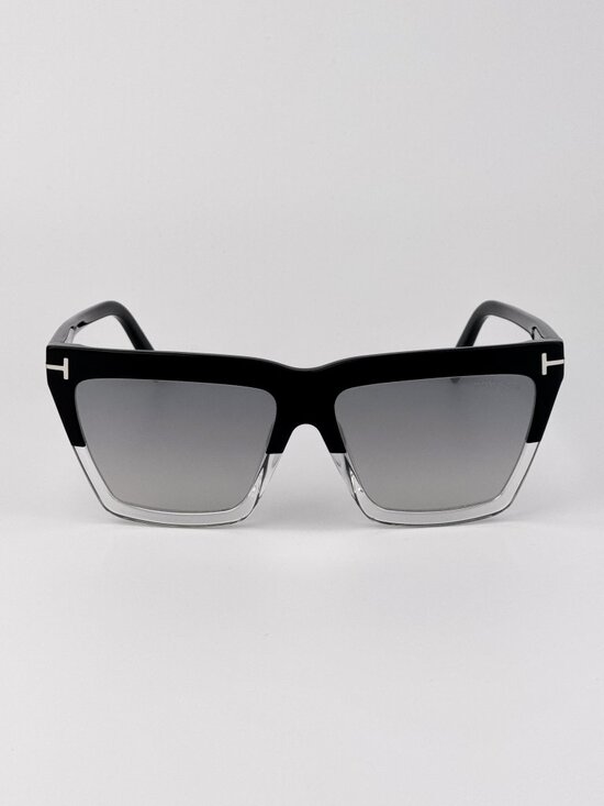Tom Ford EDEN FT1110 05C Sunglasses – Black Transparent Square Cat Eye Mirror main image 10